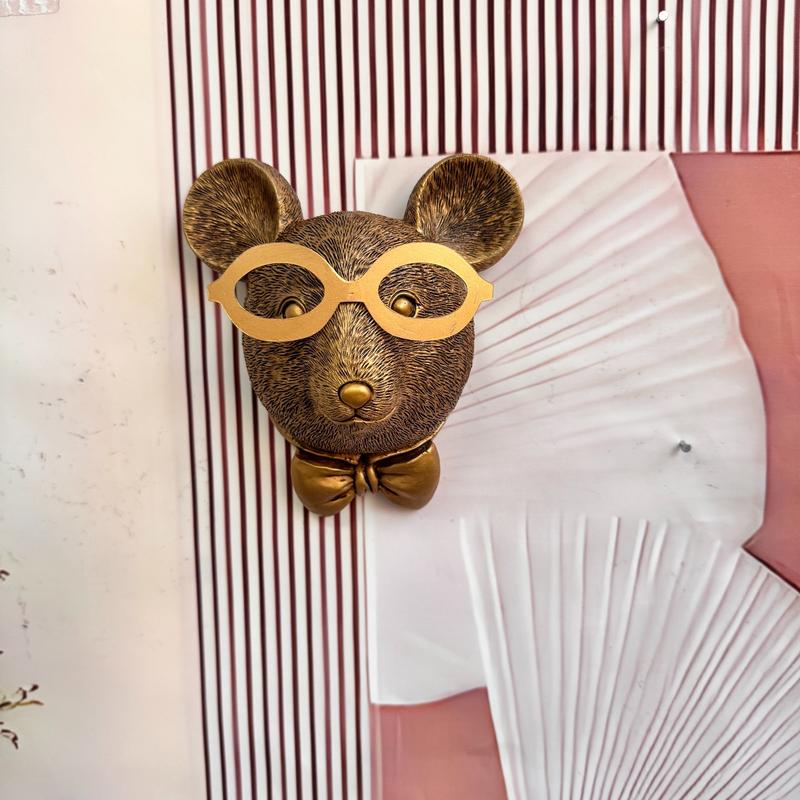 Antique Animal Head Wall Decor, Home Decoration Hanging Piece, Vintage Style Animal Head Ornament, Wall Ornaments, Interior Wall Decor, Home Bedroom Decor, 1 Piece