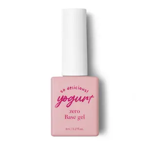 Yogurt Nail Korea Zero Base Gel - 8ml Professional Acid-Free Formula for Extreme Adhesion & No Heat Curing