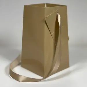 Warm Taupe FlowerBox Recyclable, Waterproof. Paper Vase