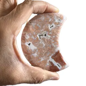 New Moons Various Materials Sizes Unique Crescent Moon Design for Home Decor and Healing Earth Crystal Moons in Different Sizes for Versatile Use Decorative Accent