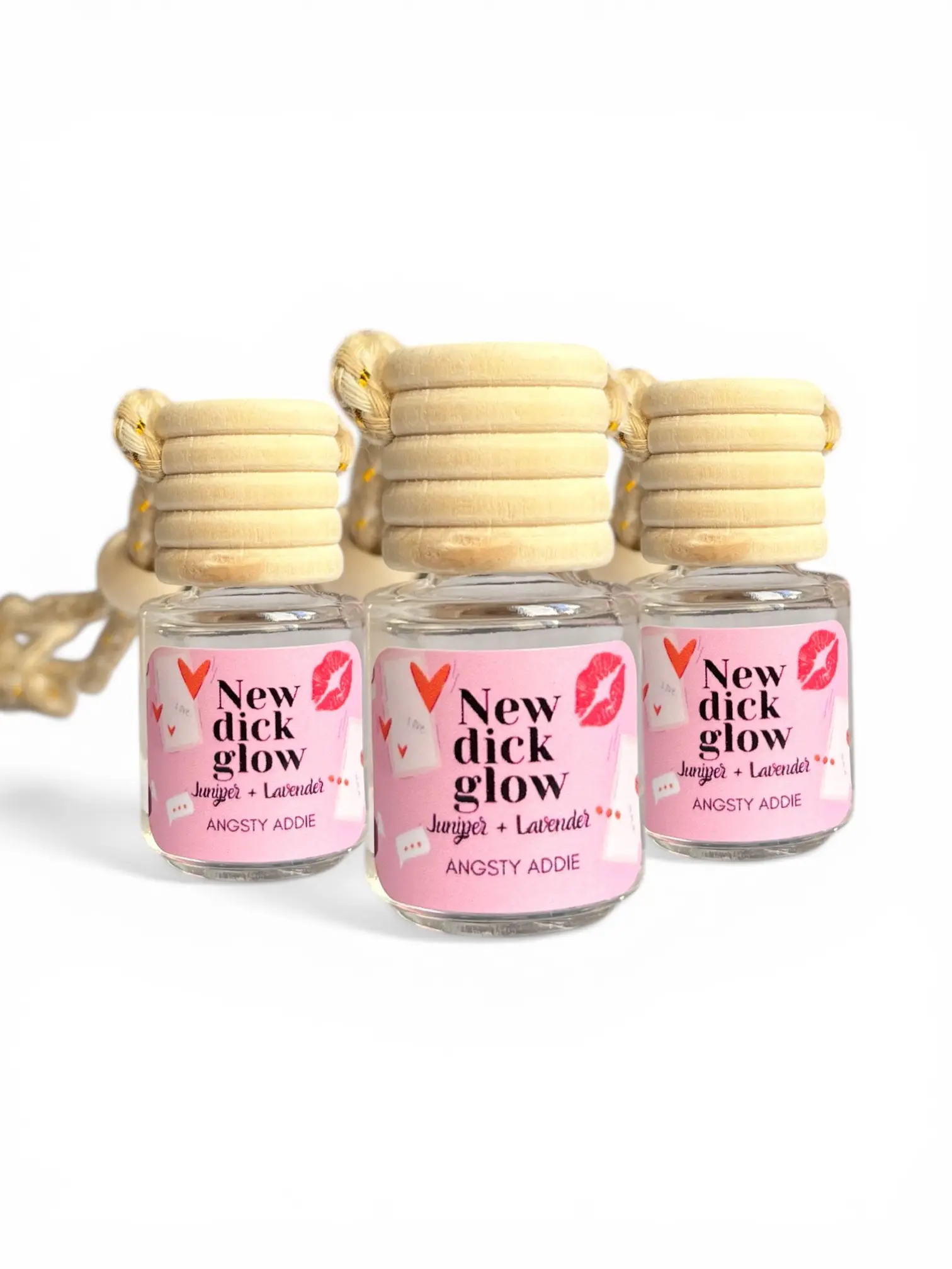 ANGSTY ADDIE Women's Hanging Car Diffuser - 8ml Juniper Lavender Scent, Long-Lasting Cool Car Stuff for Women with Humor Label, Funny Divorce/Breakup New Beginnings Gift for Besties