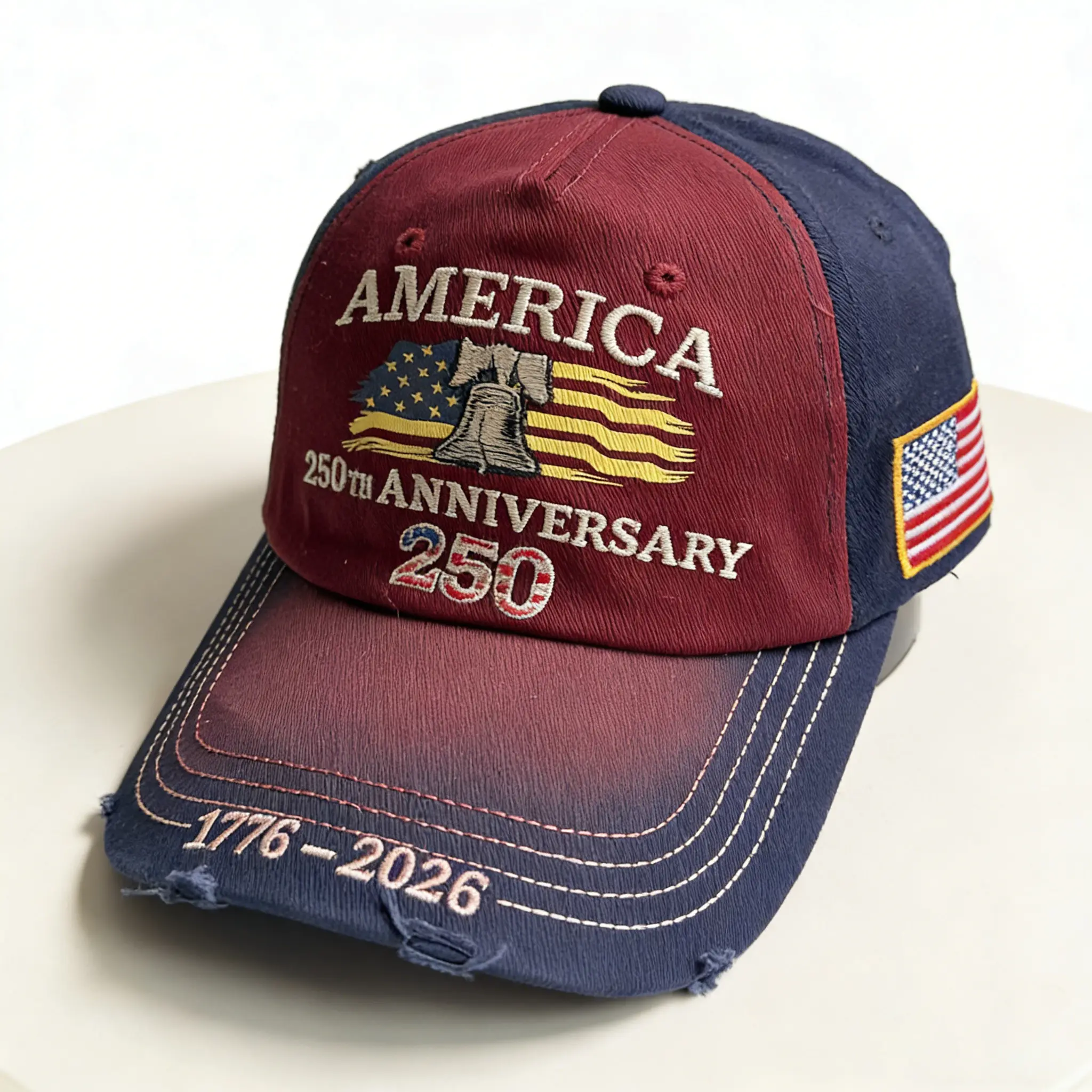 America 250th Anniversary 1776-2026 Embroidered Baseball Cap  display picture 1