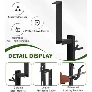 4 Place Weed Eater Racks for Enclosed Trailers,Garage,Walls Weedeater Rack for Open Trailer Trimmer Rack Holder with 4 Independent Locks