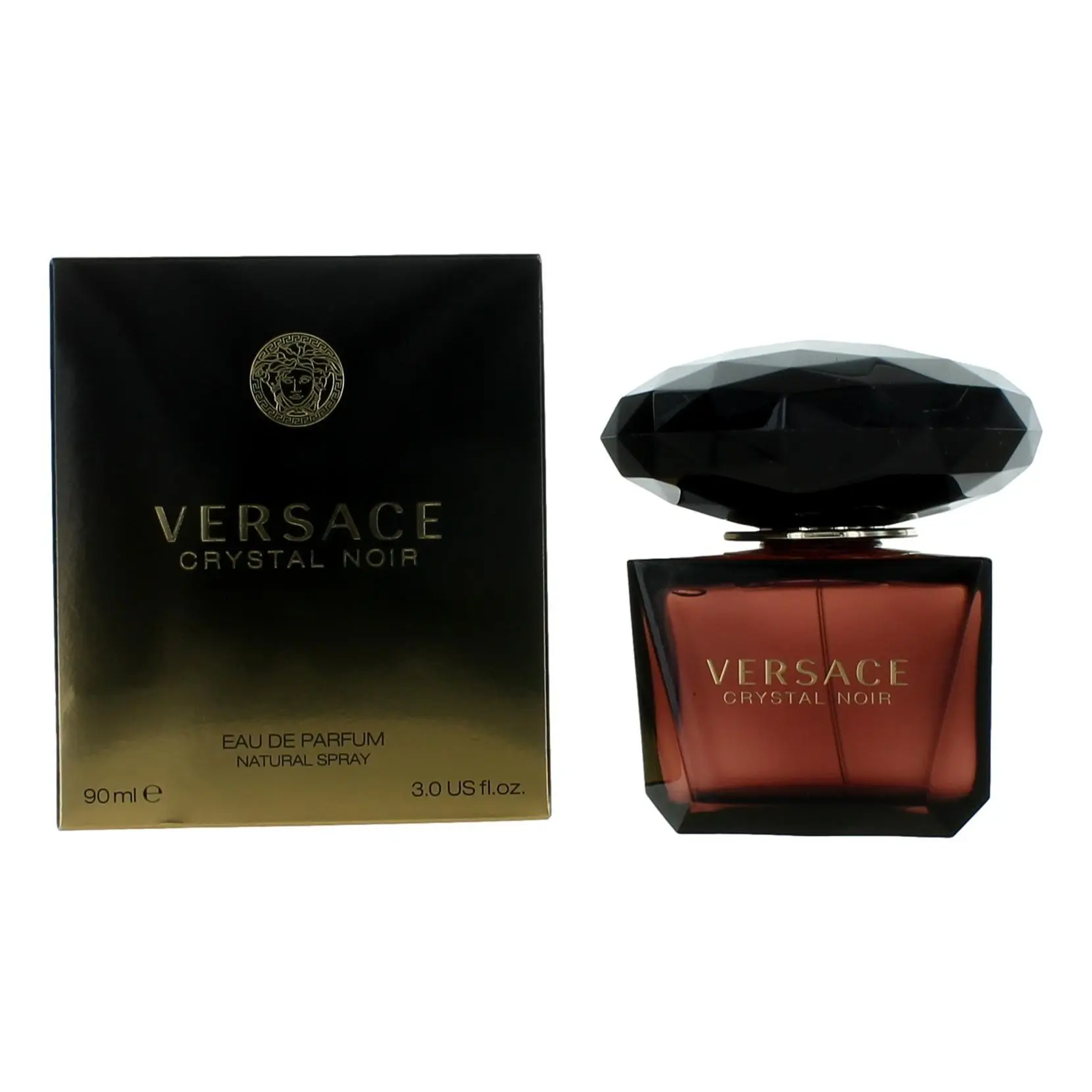 Versace Crystal Noir Women's Eau de Parfum Spray - Designer Bottle, 3 oz (3 to 3.9 fl oz) Crystal Fragrance for Women, Women's Fragrance