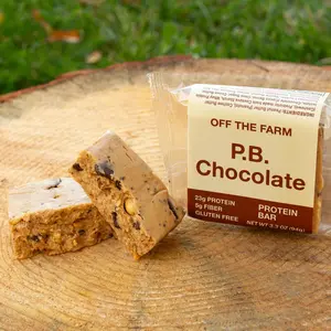 OFF THE FARM P.B. Chocolate Protein Bar - 12 Pack, 23g Protein, Gluten Free