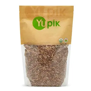 Yupik Organic Super 6 Seeds Mix, 2.2 lb (35.2 oz), GMO-Free, Kosher, Vegan, Rich in Fiber, Nutritious Raw Snack & Topping, With Brown & Golden Flax Seeds, Sunflower, Sesame, Chia & Pumpkin Seeds