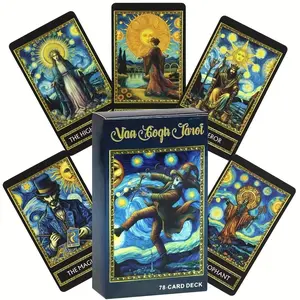 Van Gogh Tarot Cards Set, 78 Premium Quality Paper Tarot Cards Deck, Artistic Style Divination Reading Tool for Insight, Perfect Halloween & Christmas Gift