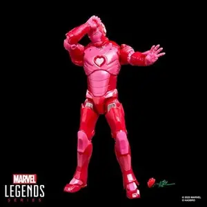 Marvel Legends Series Iron Man I Love You 3000 6-Inch Action Figure with Heart Design and Rose Accessory