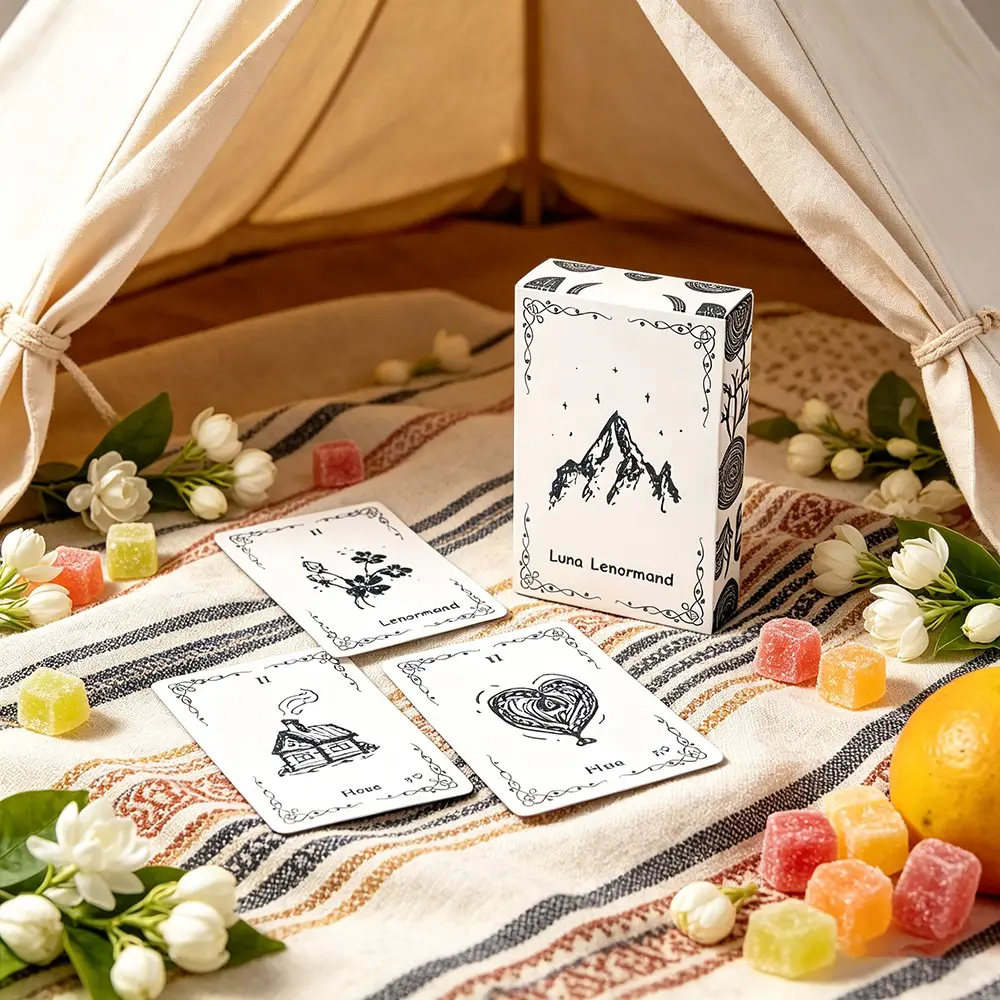 36-card Oracle Deck, Luna Le Normand Tarot Cards, ideal for tarot card enthusiasts, Tarot Card Collection Set, brand-new divination cards, fun party prophecy tarot card game, Tarot Card Decks, birthday and holiday party fun card gift, Cards Games