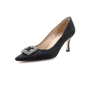 Pre-owned Manolo Blahnik Women's Hangisi Pumps Satin 70 by Rebag