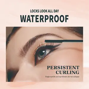 Wide-Angle Curling & Lengthening Mascara, Waterproof & Smudge-Proof, 36h Long-Lasting Curl, Clump-Free Defined Lashes, Dual-Sided Brush