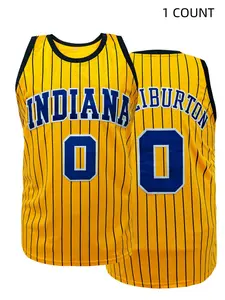 Men's Striped & Letter Embroidery Basketball Jersey, Casual Breathable Comfortable Loose Basketball Vest, Men's Basketball Jersey for Outdoor Sports, Sports Top, Sportswear Top, Lightweight Jersey