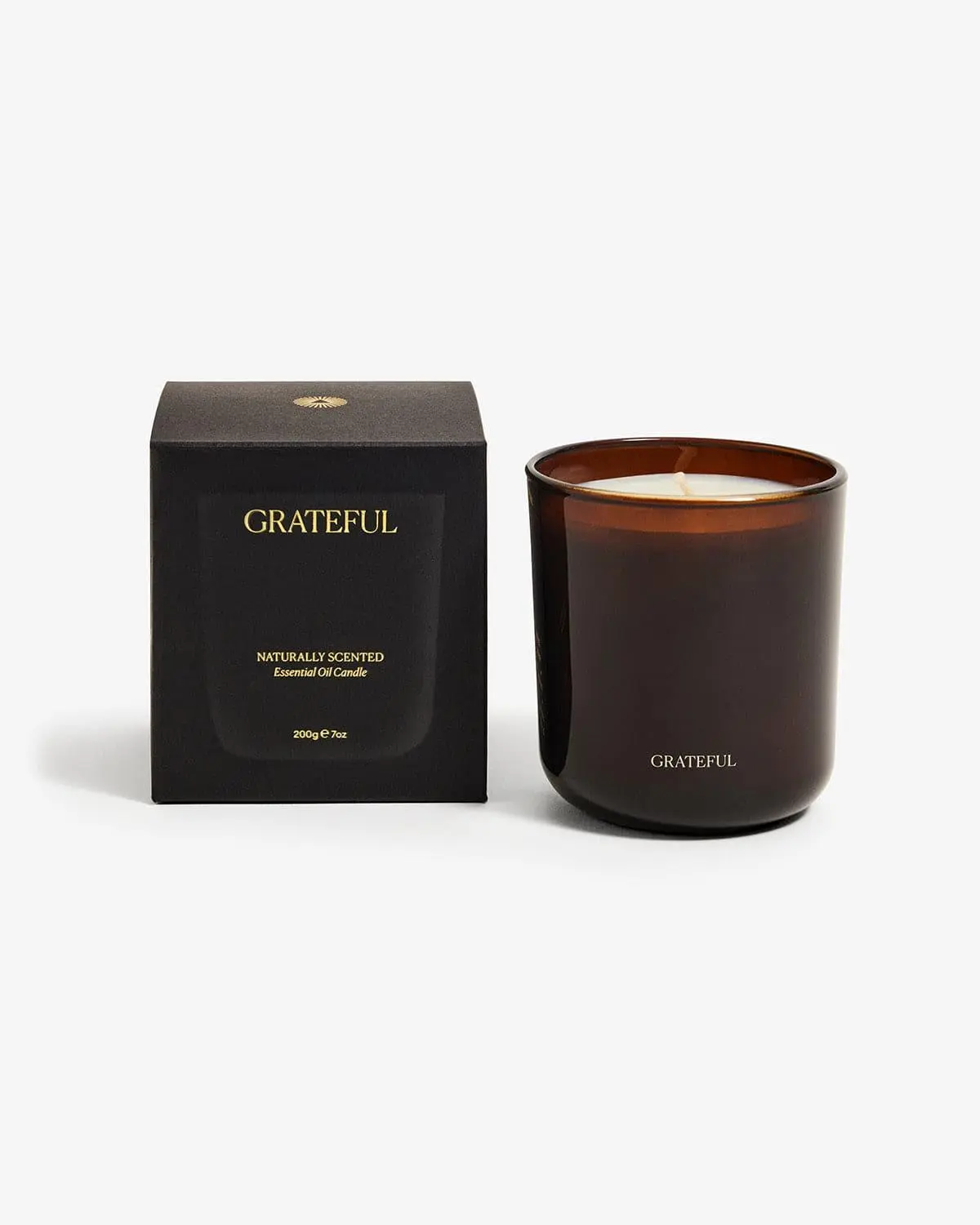 Grateful Aromatherapy Essential Oil Candle - Decor Piece with Premium Scent, Natural Wax, & Aromatherapy-grade Oils (Lemongrass, Spearmint, Eucalyptus, Cedarwood & More), Peace Of Mind