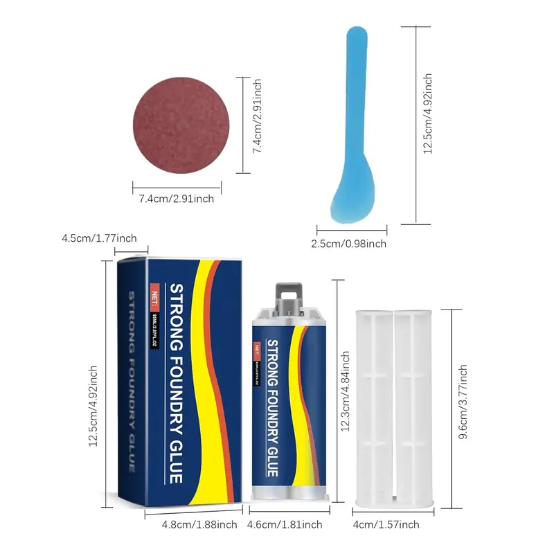 Enhanced casting glue, Metal Repair Glue, Casting Repair Glue, High Temperature Resistant Liquid Metal Welding Filler for Metal Casting Defect, AB Glue new semi