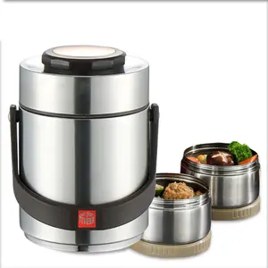 Silver 1.5L Stainless Steel Insulated Bento Lunch Box with Double Deck Design for School, Work, and Outdoor meals,Travel,Picnic