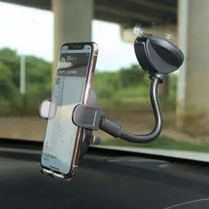 Suction Cup Car Phone Holder - Adjustable Arm for Secure Grip - Durable Design - Perfect for Hands-Free Driving - Compatible with Most Smartphones