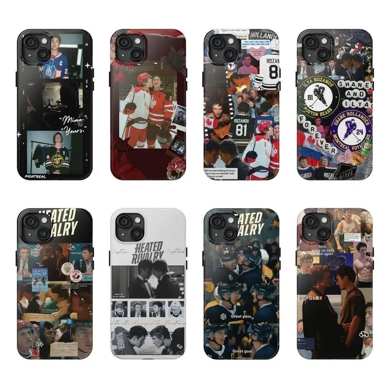 Heated Rivalry Movie Tough Rubber Smartphone Case - Shane Hollander & Ilya Rozanov Handheld Cellphone Shell Compatible with iPhone 11-17 Pro Max/Plus, Samsung Galaxy S23-25, Protection