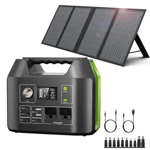 300W Portable Power Station, 296Wh Lithium Battery, 2x 110V AC Outlets, 80000mAh for Camping, Road Trips, RVs, and Blackouts.