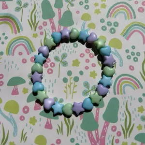 Star and Heart Beaded Bracelet Colorful Beads Adjustable Fit Perfect for Everyday Wear Fun and Stylish Accessory