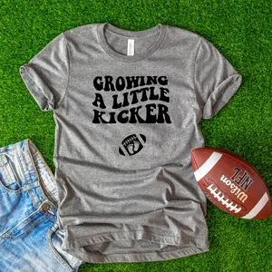 Football Shirt, Growing A Little Kicker Football, Pregnancy Reveal Shirt, New Mom Shirt, Football Season, New Mom, Pregnancy Shirts, mom era