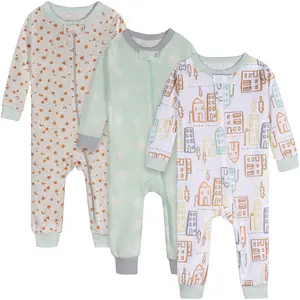 Onesies Brand Baby Gender Neutral Footless Union Suits, 3-pack