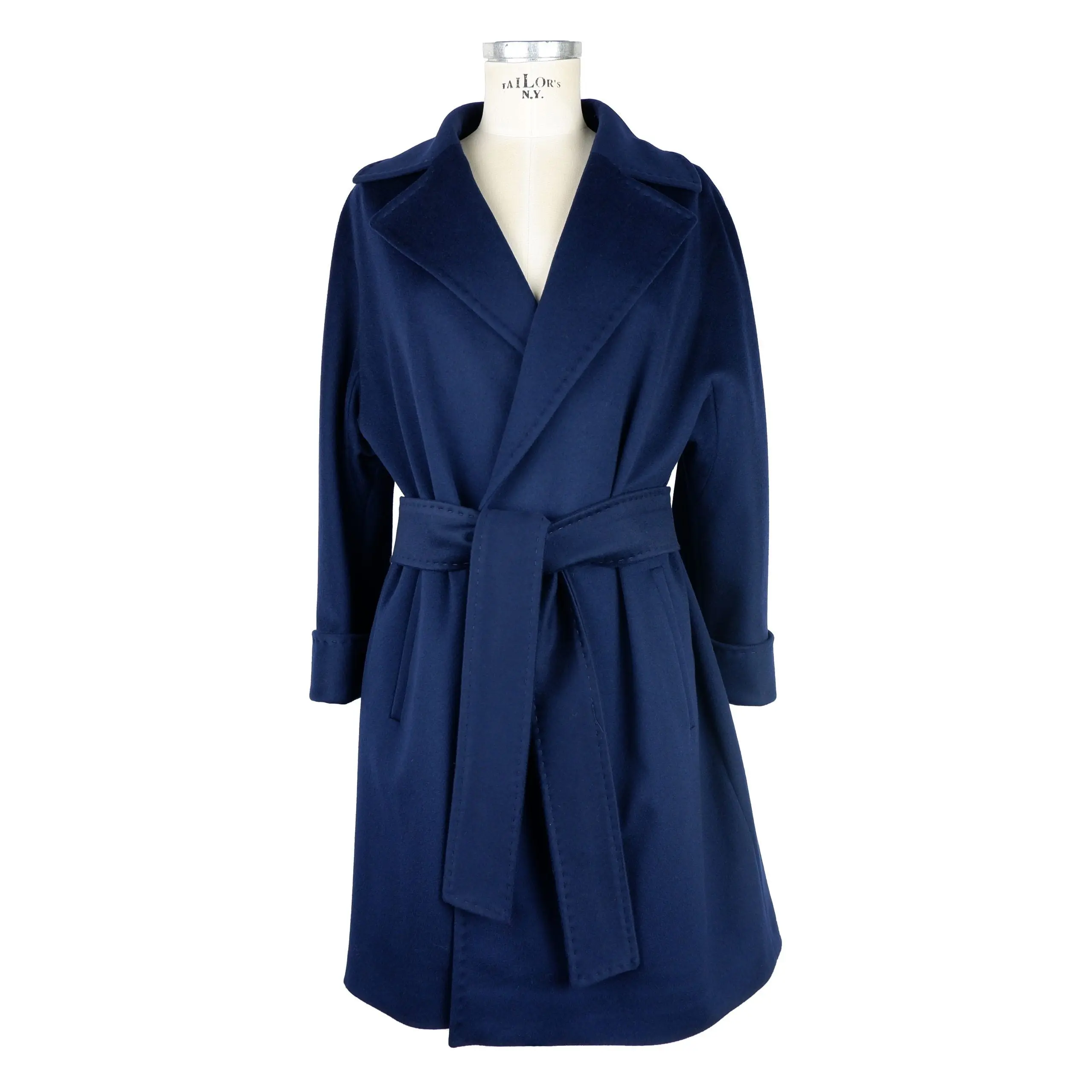 Made in Italy Blue Wool Vergine Jackets & Coat