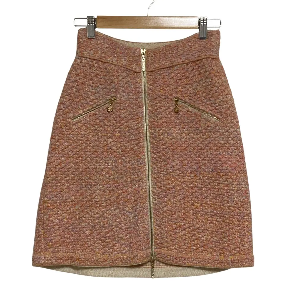 Pre-owned CHANEL Tweed Small Leather Goods Skirt