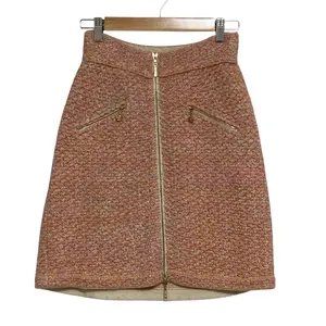 Pre-owned CHANEL Tweed Small Leather Goods Skirt