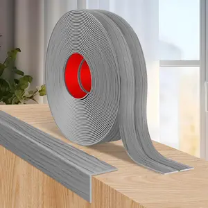 Wall Corner Protector Moulding Trim Peel and Stick Wall Corner Guards Edge Protector Self Molding Trim Strip for Edge Ceiling (Light Gray Wood Grain, 0.8 in x 10 Ft)