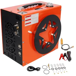 DONEXT PCP Air Compressor 4500PSI/30Mpa Portable Dual Cooling System Auto-Stop for Paintball Diving DC12V AC120V Power Options