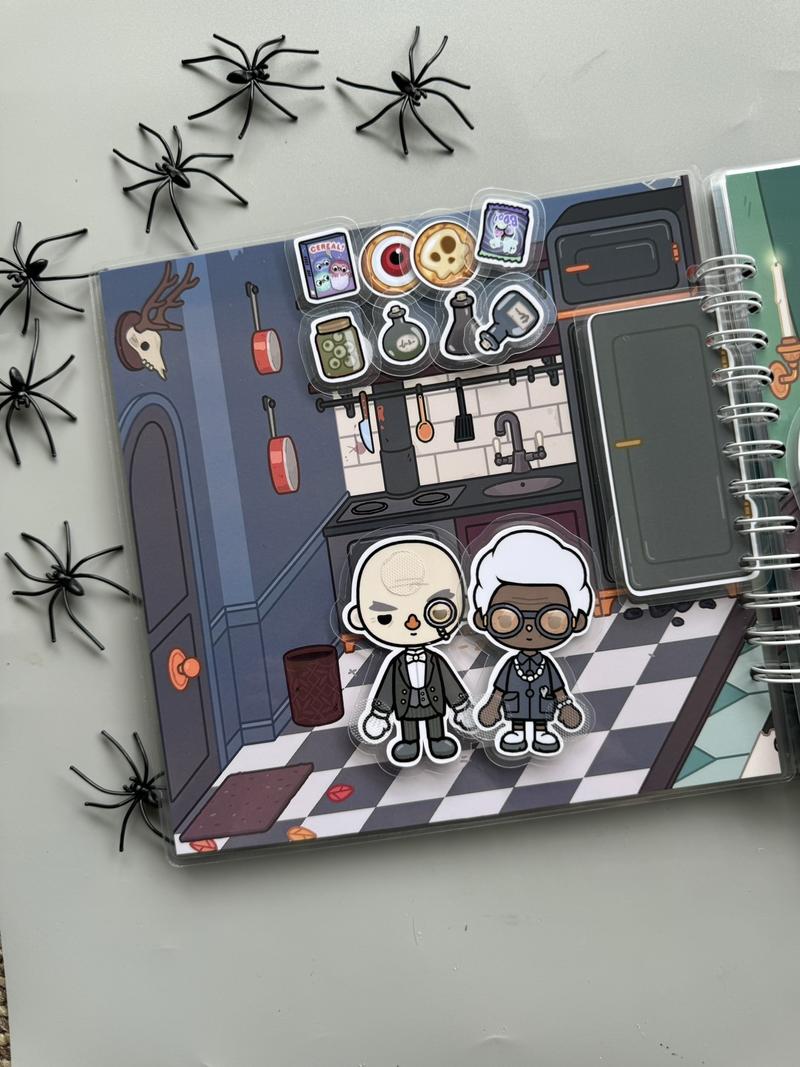 Halloween activity book, busy book, educational paper dress up dolls, toddler paper doll house, lulu printable paper dolls