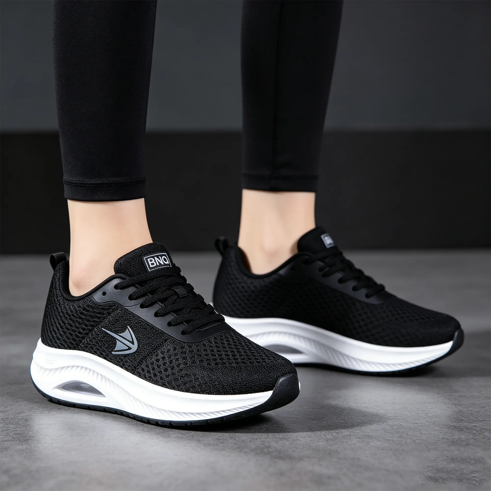 Women's Slip Resistant Runner, Wide Fit Knit Trainer, Lightweight Sporty Running Shoes for Walking & Daily Wear, Trainer Runner Shoe, Workout Sneakers Trendy Running Shoes Shoe For Runners