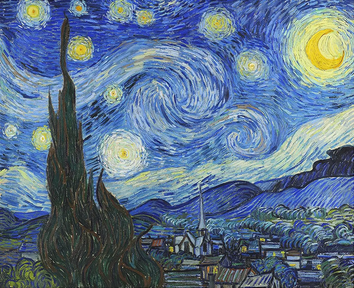 Van Gogh Starry Night Diamond Painting Art for Beginner DIY Round 5D Paint with Diamonds for Home Wall Decor Gifts