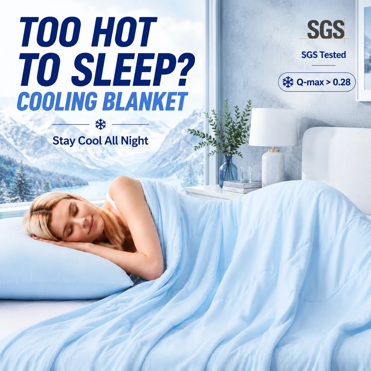 CANSUNCH Cooling Comforter for Hot Sleepers - Double-Sided Sleep Cool Quilt, Lightweight Blanket Throw, Gentle Soft Bedding, Instant Chill, Machine-Washable Summer Essential, Lightweight Blankets