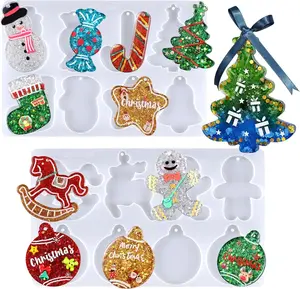 Upgraded Smooth Christmas Resin Molds Silicone,Christmas Patterns ,16 Cavities Large Resin Christmas Ornament Molds Each 3inch, Glossy Silicone Molds for Resin Art Craft,Keychains,Christmas Tree Decorations, Holiday Resin Gift - Let's Resin