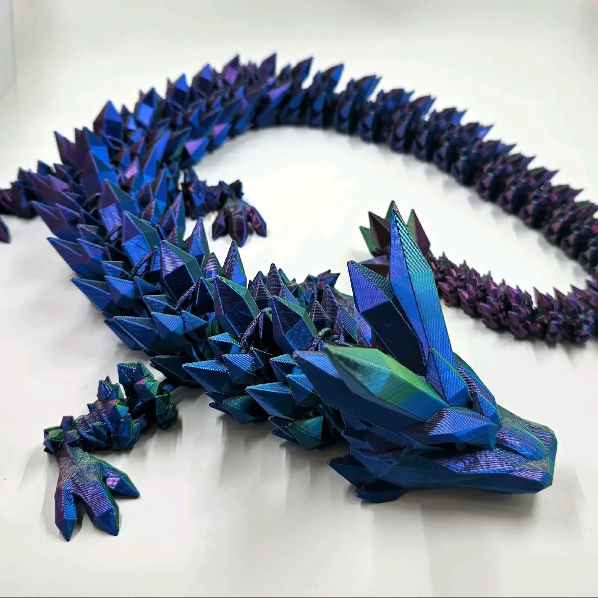 Large crystal dragon 3d printed Sculpture Decor Decorative Decoration Lightweight Room Ornaments
