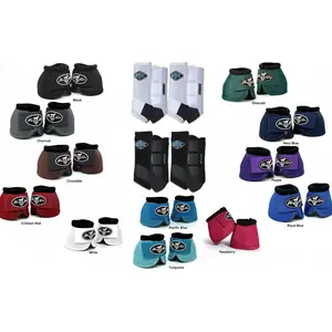 Professional's Choice Horse Trail Protection Bundle - 2xCool Sport Boots (4-Pack) and Ballistic Bell Boots (4-Pack) Black / Large