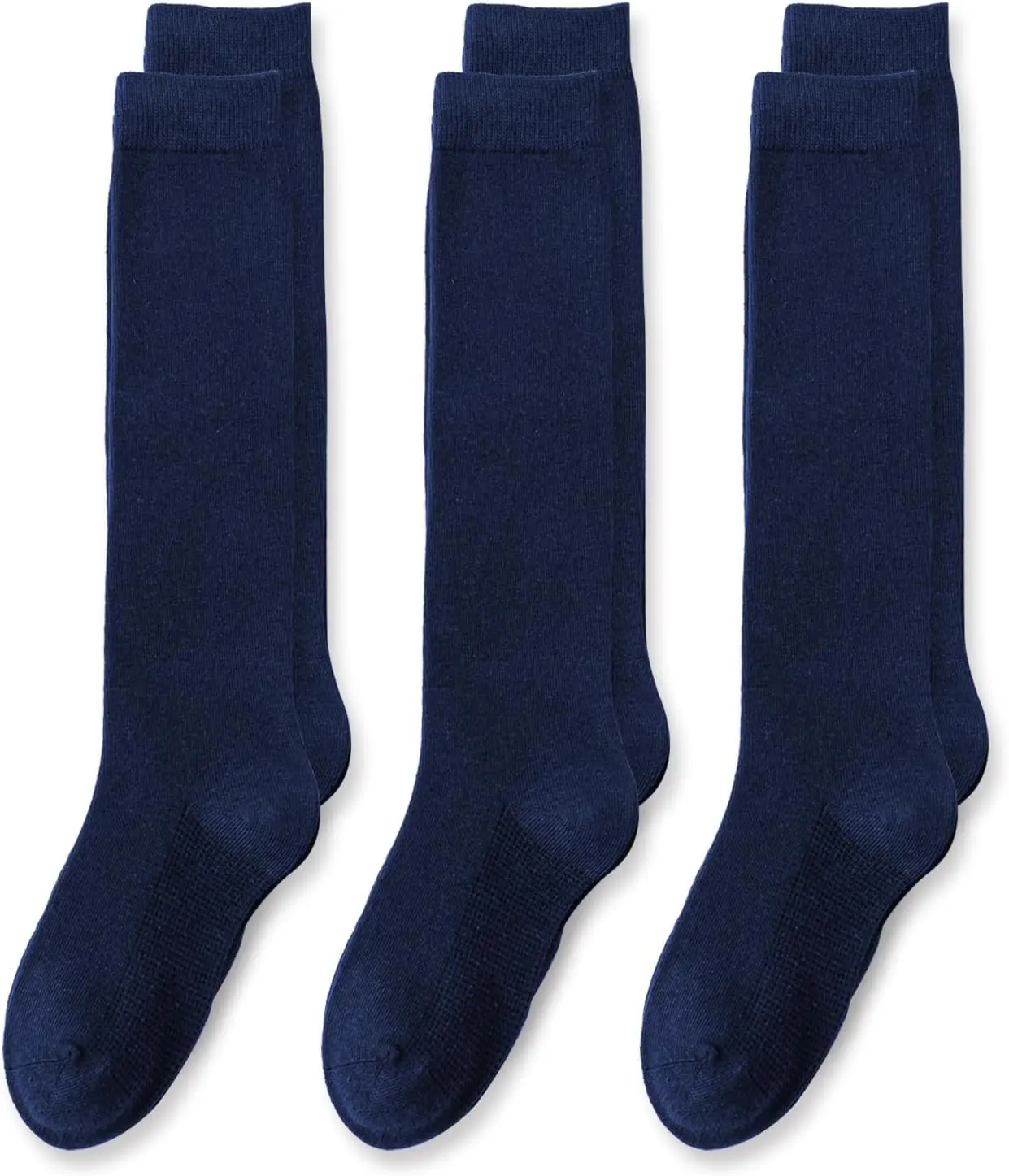 Girls Knee High Socks Seamless Cotton School Uniform Socks Kids Boy Over the Calf Sock 3/5 Pack