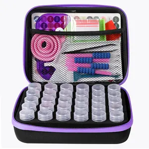 Diamond Arts Colorful Painting Carrying Case & Tool Set, 1 Set Handheld Multifunctional Diamond Arts Tool Storage Container, DIY Painting Tool Supplies, Diamond Art Tools