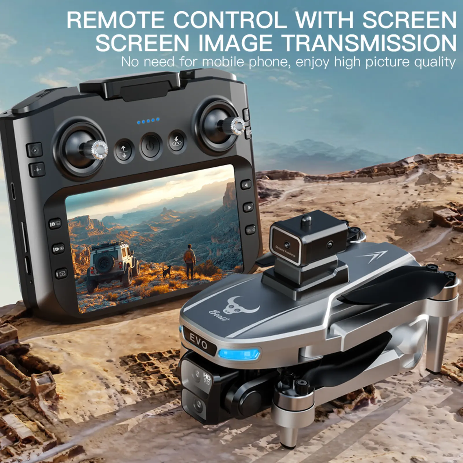 ABS Remote Control Quadcopter, 12+ Years Folding FPV 4-Rotor Aeroplanes with Brushless Motor, Dual Camera, 2 Batteries, Micro SD Card & Card Reader, Adult Gift