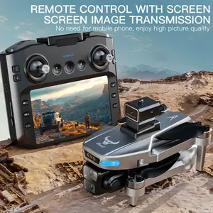 Drone with Dual Camera Adults Brushless Motor Drone FPV Foldable RC Quadcopter with 2 Batteries with Memory Card and Card Reader Men Gift