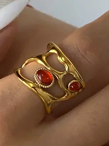 Bohemian Style Adjustable Ring, Fashion Jewelry, Open Design Stackable Rings, Women's Gift, All Seasons Accessory