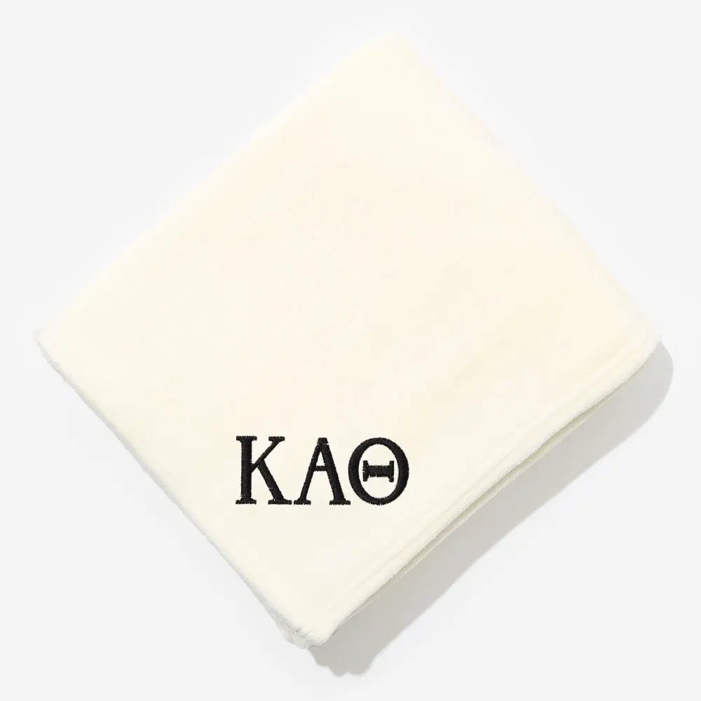 Kappa Alpha Theta Plush Blanket | Ivory