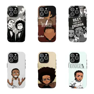 6 style Boondocks Riley's Cartoon-Theme Durable Protective Phone Cases for iPhone 11-16 - Shockproof & Wear-Resistant Glossy Finish - Cool Gift for Easter, Christmas, Halloween, or Birthdays