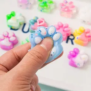 30pcs/50pcs[Squishy Toys] Mini Cute Cat Paw Squishy Toys Kawaii Squishies | Soft Squeezable | Ideal Fillers for Easter Egg Basket Decor, Halloween/Christmas Party Bag Stuffing