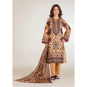 Brown-Self-Jacquard-3 Piece (WP3PPBW25B10N40) J(137&138) NY 98