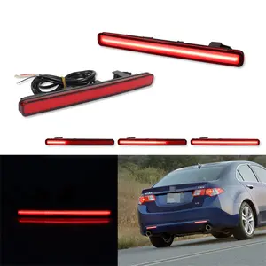 Rear Bumper Sequential Signal Brake Tail Red LED Lights For Acura TSX 2009 2010 2011 2012 2013 2014 Replace OEM # 33505TL0G01 33555TL0G01 33505-TL0-G01 33555-TL0-G01