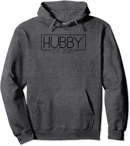 Hubby Est. 2025 Matching Couple Married 2025 Hubby Pullover Hoodie - Jenniferlau Shop 24B0CKM16QPL