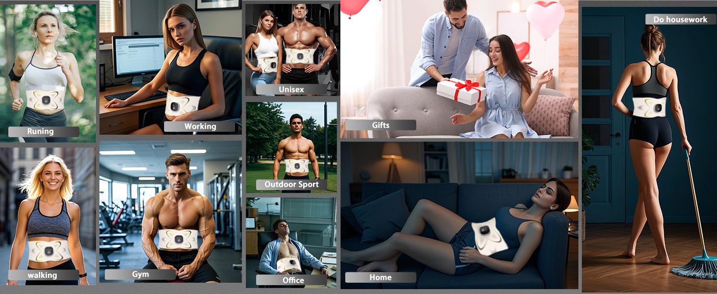 EMS Waist Comfort Belt with Warming Function Daily Support Intelligent Heating Massage Abdominal Belt 3 Heat Levels 6 Modes Thoughtful Gift for Men Women EMS Waist Comfort Belt with Warming Function Daily Support Intelligent Heating Massage Abdominal Belt 3 Heat Levels 6 Modes Thoughtful Gift for Men Women