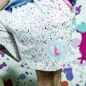 JD - BL Splatter Paint Mesh Shorts for Youth – Oversized Streetwear Baseball Aesthetic | Quick-Dry Breathable Activewear | Cool Holiday Gift for Teens